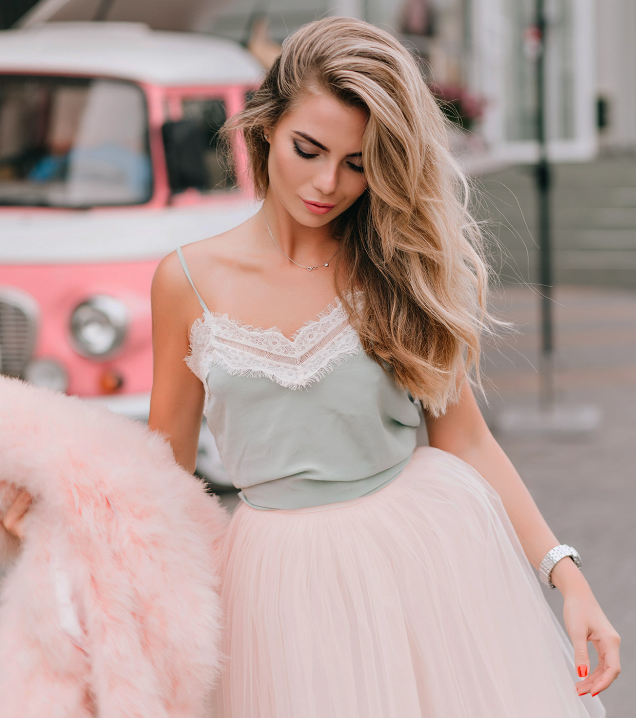 Elegant woman in the forest