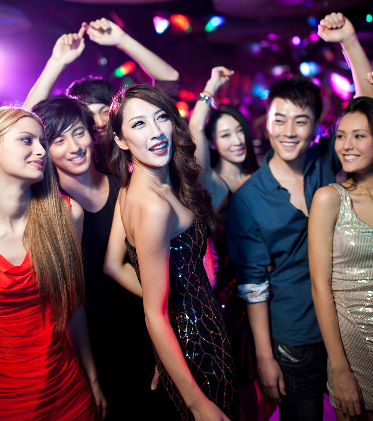 Model at a Party